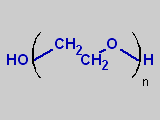 Chemical structure of polyethylene glycol